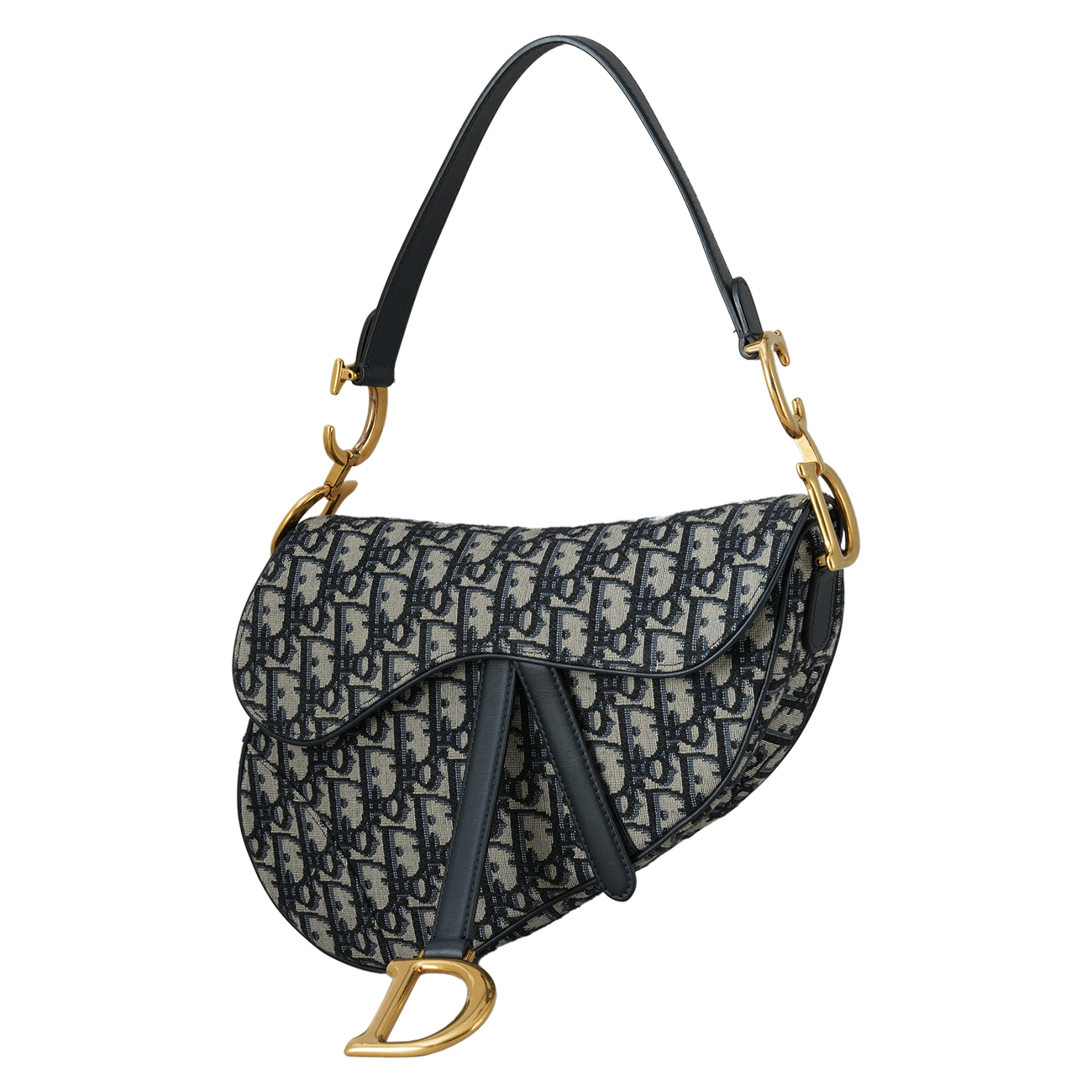 CHRISTIAN DIOR(USED)크리스찬디올 오블리크 새들백 미듐 & 스트랩